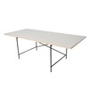 Richard Lampert - Eiermann 1 - Table avec châssis excentré - blanc/chants chêne/châssis noir/Set de règlage de la hauteur de 3,5/200x90cm