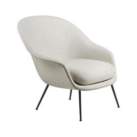 Gubi - Chaise longue à dossier bas Bat