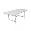 Richard Lampert - Eiermann 1 Table center - white/oak edge/frame chrome//incl. height adjuster 3.5cm/180x90cm