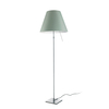 Luceplan - Costanza Terra Floor Lamp Telescope/Dimmer - comfort green/brushed/frame aluminium/foot 18cmx18cm