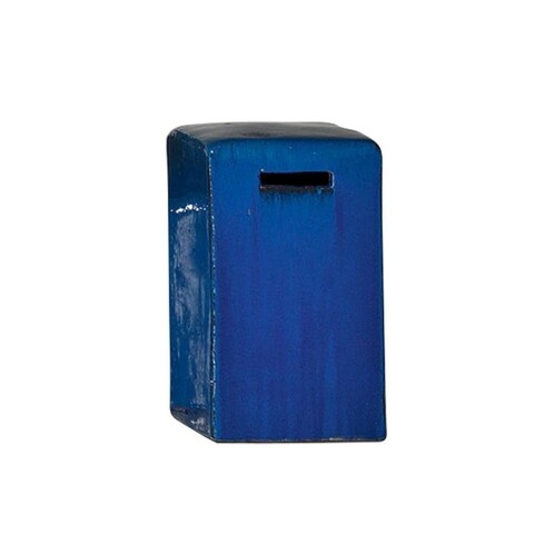 Gervasoni - Inout 43 Beistelltisch / Hocker - blau/Größe 3/H51cm