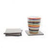 Hey-Sign - Hey-Sign Glasuntersetzer 4er Set - Stone / 9x9cm/Filz/H 5mm