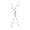 Kundalini - Kushi LED - Lampadaire H 140cm - blanc/opaque/structure cuivre/Ø 56cm/2700K/1900lm