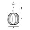 Foscarini - Spokes 2 Large LED Suspension Lamp - line drawing