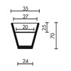 Serralunga - Kabin High - Flowerpot 70x35cm - Strichzeichnung