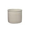 e15 - AC19 Salina - Pot/bac à fleurs petit - gris sable/vernissés au sel/fait main/H 13cm/Ø 15cm
