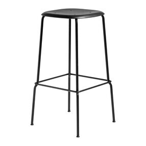 HAY - Soft Edge 85 Bar Stool High Black Steel Base