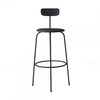 Menu - Afteroom Bar Chair Barhocker gepolstert - schwarz/schwarz/pulverbeschichtet/BxHxT 50x102x55cm/Sitzpolster Sørensen Leder
