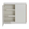 müller möbelwerkstätten - Flai Dresser - white/1.9cm CPL-coating/1 storage/birch edge/WxHxD 118x108x45cm/3 compartments/with 2 doors