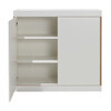 müller möbelwerkstätten - Flai Kommode - weiß/1.9cm CPL-Beschichtung/1 Ablagefach/Birkenkante/BxHxT 118x108x45cm/3 Fächer/mit 2 Türen