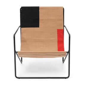 Ferm Living - Chaise lounge Desert structure noire