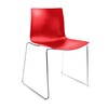 Arper - Catifa 46 0278 - Chaise unicolore pied chromé - rouge/coque brillant/dedans mat/châssis métal chromé