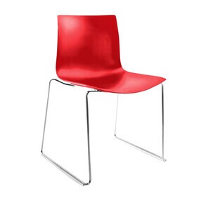 Arper - Catifa 46 0278 - Chaise unicolore pied chromé