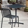 HAY Palissade Kollektion schwarzer Metallstuhl und Tisch im Außenbereich, modernes Design, robustes Material. - Palissade Gartenstuhl 4er Set
