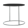 Cappellini - Cannot Beistelltisch Ø55cm - schwarz/glänzend/Platte aus lackierter Holzmischung/Gestell edelstahl