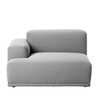 Muuto - Connect Sofa Armlehne links - hellgrau/Steelcut Trio 133/117x92cm