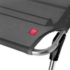 Jan Kurtz - Fiam Amigo Lounger With Armrest - black/synthetic fabric/WxHxD 69x29x190cm/frame aluminium