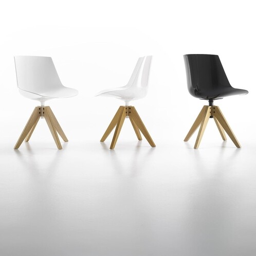 MDF Italia - Flow - Chaise avec pieds en chêne VN