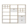Tojo - Hochstapler - Étagère avec portes 228x179cm - blanc/PxHxP 228x179x32cm/avec 6 portes + 2 inserts de d'étagère