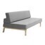 Softline - Lazy Schlafsofa - hellgrau/Stoff Filz 620/BxHxT 199x77x114cm/Gestell Esche