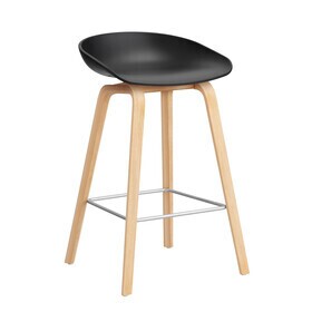 HAY - About a Stool AAS 32 2.0 Bar Stool Low Soaped Oak Base