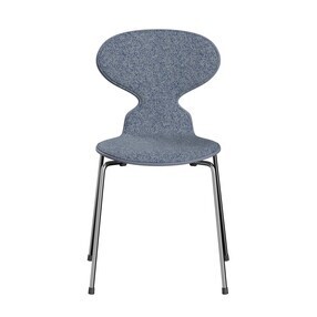 Fritz Hansen - De Mier/Ant™ stoel gewatteerde voorkant onderstel verchroomd