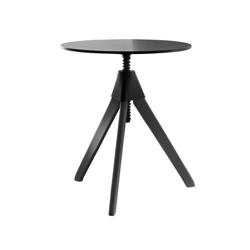 Magis - Topsy The Wild Bunch - Desserte Ø60cm - noir/HPL/structure hêtre /H: 64-80cm/noir laqué
