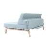 Softline - Lazy - Canapé-lit - bleu clair/étoffe Remix 2 823/PxHxP 199x77x114cm/structure frêne