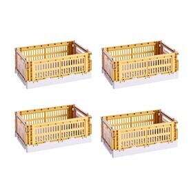 HAY - Set de 4 paniers Colour Crate Mix recyclé S
