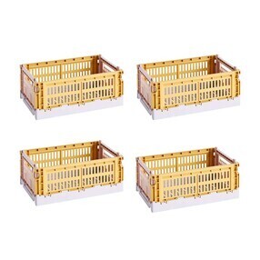 HAY - Colour Crate Mix Korb recycelt S 4er Set