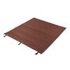 HAY Palissade braunes Outdoor-Textilmatte mit geripptem Muster und robusten Kanten für Gartenmöbel-Design - Palissade Steppkissen 124x115,5cm