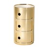 Kartell - Componibili 3 Container - gold/glossy/H 59cm/ Ø 32cm