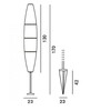 Foscarini - Havana Outdoor Terra Stehleuchte  - Strichzeichnung
