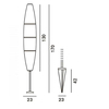 Foscarini - Havana Outdoor - Lampadaire - dessin au trait