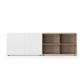 Piure - Sideboard Edit Q 241,3x48x87,5cm avec 4 cases ouvert