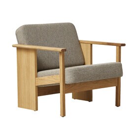 Form & Refine - Fauteuil lounge chêne huilé Block