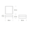 Thonet - Thonet B20/1 Coffe Table - line drawing