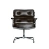 Vitra - ES 108 - Lobby Chair conferentiestoel - zwart/leer L20/frame aluminium