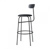 Menu - Afteroom Bar Chair Barhocker gepolstert - schwarz/schwarz/pulverbeschichtet/BxHxT 50x102x55cm/Sitzpolster Sørensen Leder
