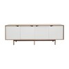 Andersen Furniture - Andersen Furniture S1 Sideboard Türen weiß - eiche geseift/alpinoweiß/L 200 x T 50 x H 68 cm