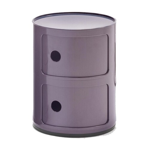 Kartell - Componibili 2 Container - lila/glänzend/H 40cm/ Ø 32cm/Neue Farbe!