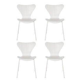 Fritz Hansen - Serie 7™ Stuhl gefärbte Esche Monochrom 4er Set