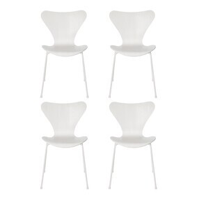 Fritz Hansen - Serie 7™ stoel geverfd essenhout monochroom set van 4