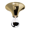 Mawa Design - Etna Ceiling Lamp - brass/glossy/H 9cm, Ø 16,5cm/excl. illuminant