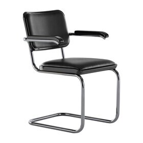 Thonet - JS . THONET by Jil Sander S 64 P Serious Freischwinger Armlehnstuhl