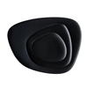 Kartell - Namasté Teller-Set 3tlg. - schwarz/Teller 1: 20x1x19cm/Teller 2: 27x1,4x26cm/Teller 3: 45x2x36cm