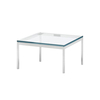 Knoll International - Florence Knoll Coffee Table 60x60cm - transparent/crystal glass/frame chrome/H 35cm