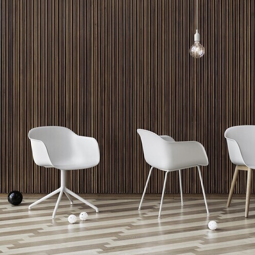 Muuto - Fiber Chair - Fauteuil avec piètement en bois